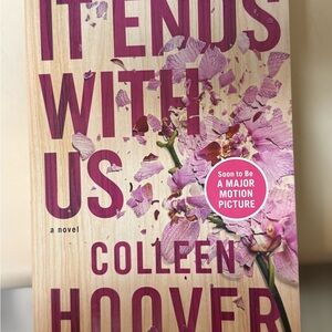 'It Ends With Us' Novel with Pink and Cream Cover